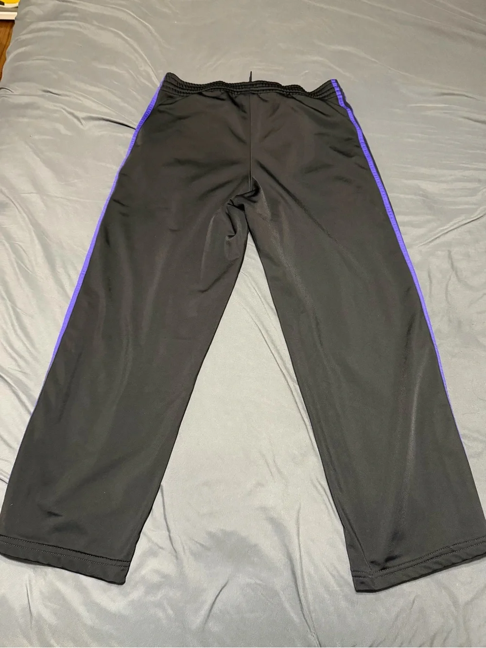 Size M adidas Track Pants Y2K Black Purple Striped